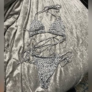 White with Black spots Bikini Fashion Nova